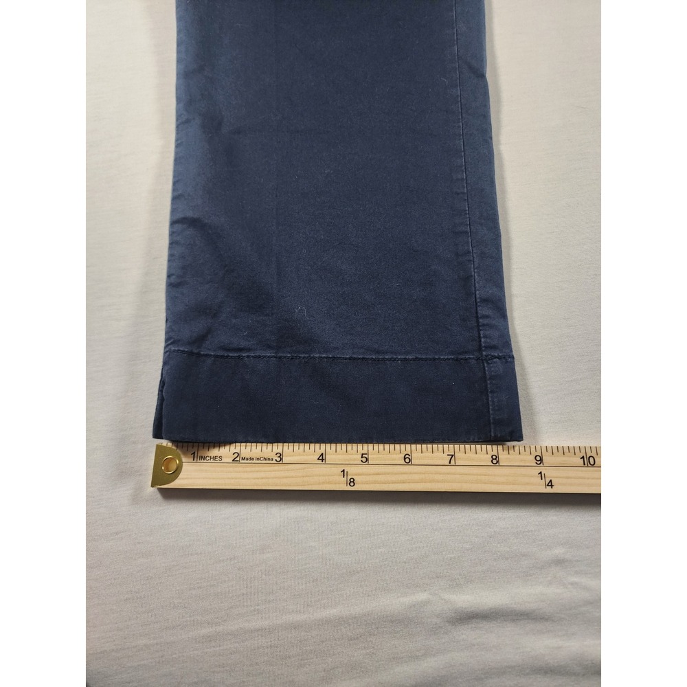 Vineyard Vines Womens Navy Crop Chino Pants Size 14 Capri Cotton Preppy Whale - Picture 3 of 8
